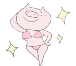 The pig which is a fatty sticker #4737285