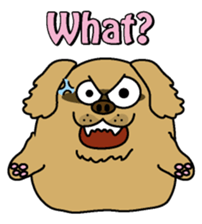 Golden Retriever Momo English version sticker #4738149