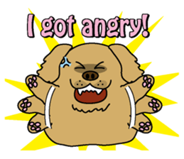 Golden Retriever Momo English version sticker #4738150