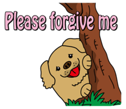 Golden Retriever Momo English version sticker #4738151
