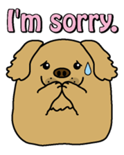 Golden Retriever Momo English version sticker #4738152