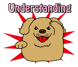 Golden Retriever Momo English version sticker #4738153