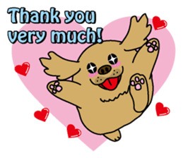 Golden Retriever Momo English version sticker #4738158