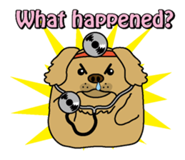 Golden Retriever Momo English version sticker #4738164