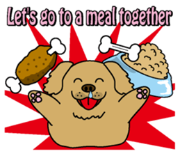 Golden Retriever Momo English version sticker #4738165