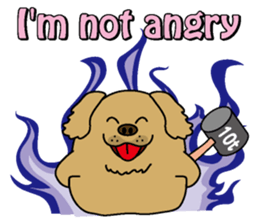 Golden Retriever Momo English version sticker #4738169