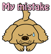 Golden Retriever Momo English version sticker #4738174