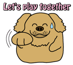 Golden Retriever Momo English version sticker #4738177