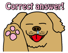 Golden Retriever Momo English version sticker #4738182