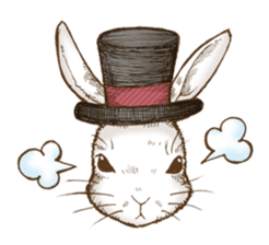 Alice's the white rabbit sticker #4739185