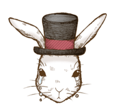 Alice's the white rabbit sticker #4739186