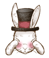 Alice's the white rabbit sticker #4739187