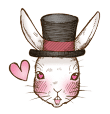Alice's the white rabbit sticker #4739188