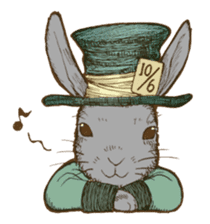 Alice's the white rabbit sticker #4739197