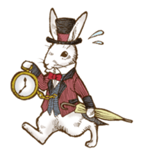 Alice's the white rabbit sticker #4739199