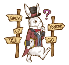 Alice's the white rabbit sticker #4739201