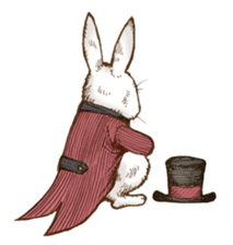 Alice's the white rabbit sticker #4739203