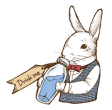 Alice's the white rabbit sticker #4739209