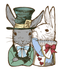 Alice's the white rabbit sticker #4739212