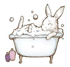 Alice's the white rabbit sticker #4739222