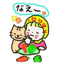 Baby and cat part4 sticker #4740238
