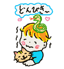 Baby and cat part4 sticker #4740241