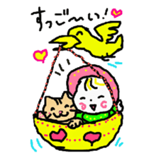 Baby and cat part4 sticker #4740256