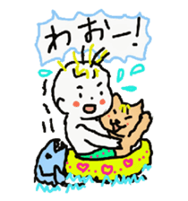 Baby and cat part4 sticker #4740259