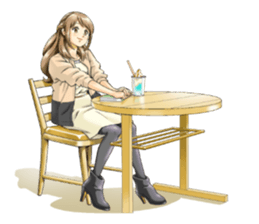 Shining days of the female office worker sticker #4740539