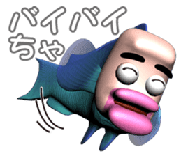 With the person surface fish, companies sticker #4740708