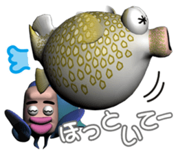 With the person surface fish, companies sticker #4740713