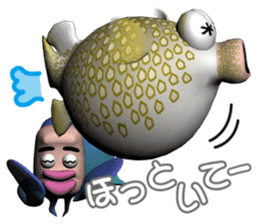 With the person surface fish, companies sticker #4740713