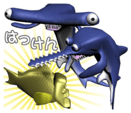 With the person surface fish, companies sticker #4740716