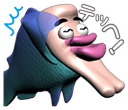 With the person surface fish, companies sticker #4740725