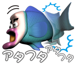 With the person surface fish, companies sticker #4740728