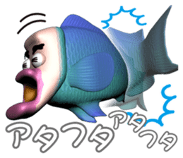 With the person surface fish, companies sticker #4740728