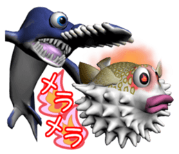 With the person surface fish, companies sticker #4740730