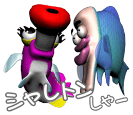 With the person surface fish, companies sticker #4740733