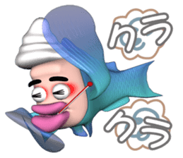 With the person surface fish, companies sticker #4740735
