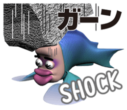 With the person surface fish, companies sticker #4740736