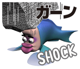 With the person surface fish, companies sticker #4740736