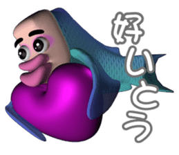 With the person surface fish, companies sticker #4740738