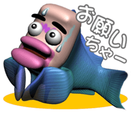 With the person surface fish, companies sticker #4740739