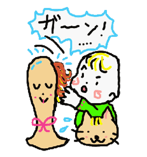 Baby and cat part5 sticker #4742917