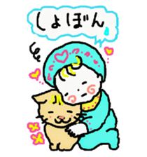 Baby and cat part5 sticker #4742927
