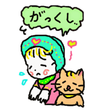Baby and cat part5 sticker #4742934
