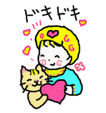Baby and cat part5 sticker #4742939