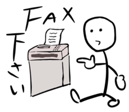 CONVERSATION OF A STICK OFFICE WORKER sticker #4743336