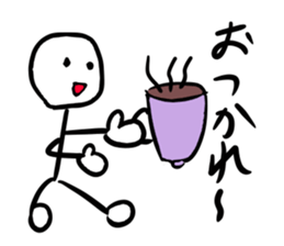 CONVERSATION OF A STICK OFFICE WORKER sticker #4743339