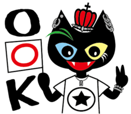Spooky Rockin' Black Cat sticker #4744634